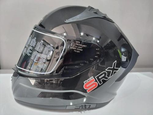 KASK MTS PRO 801 PARLAK SİYAH GÜNEŞ GÖZLÜKLÜ