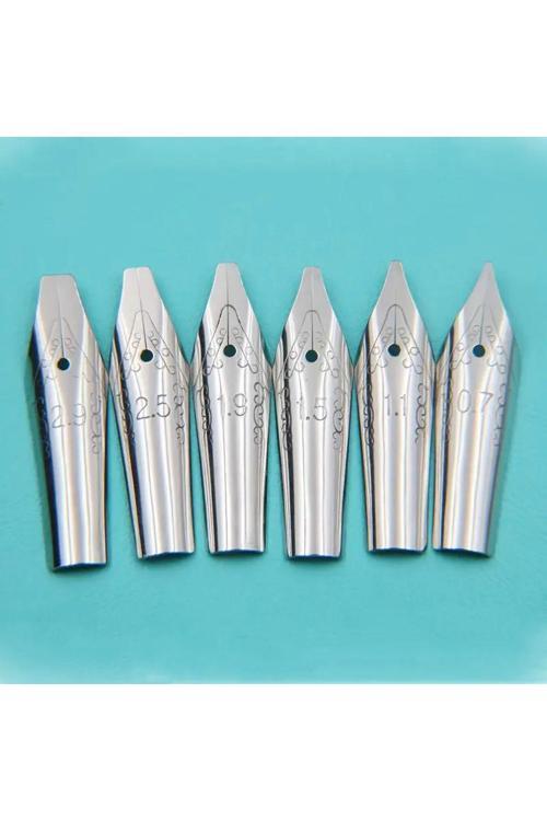 Kaligrafi Divit Uç Seti, Dolma Kalem Uçları, Paslanmaz Çelik 0.7-2.9Mm Arası-6 Adet Set
