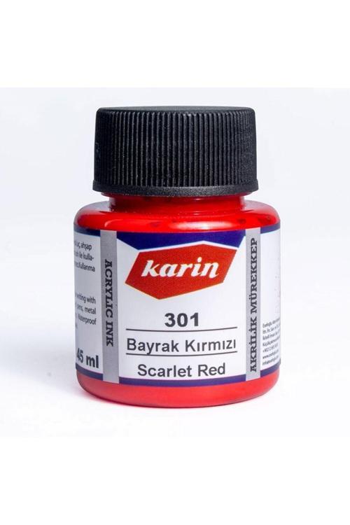 Hat Mürekkebi-Kaligrafi Mürekkebi-Akrilik Mürekkep Bayrak Kırmızı 301-45Ml