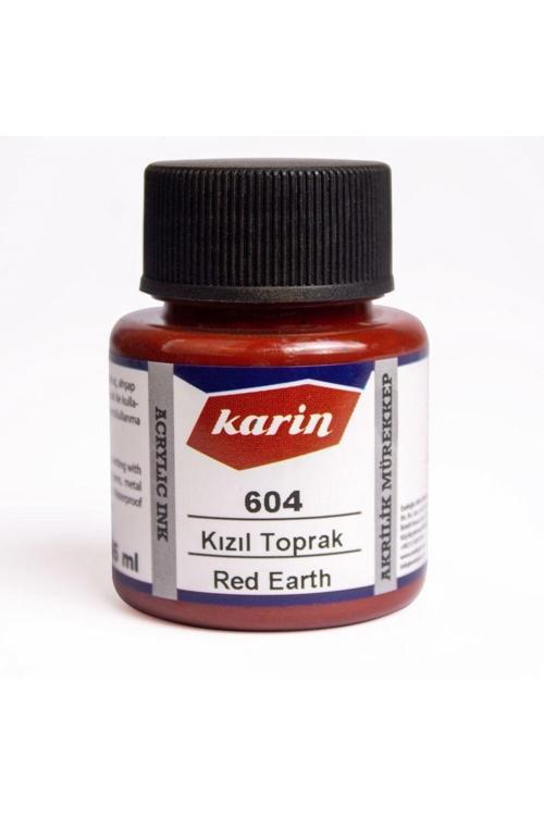 Hat Mürekkebi-Kaligrafi Mürekkebi-Akrilik Mürekkep Kızıl Toprak 604-45Ml