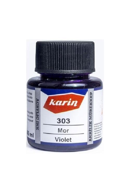 Hat Mürekkebi-Kaligrafi Mürekkebi-Akrilik Mürekkep Mor 303-45Ml