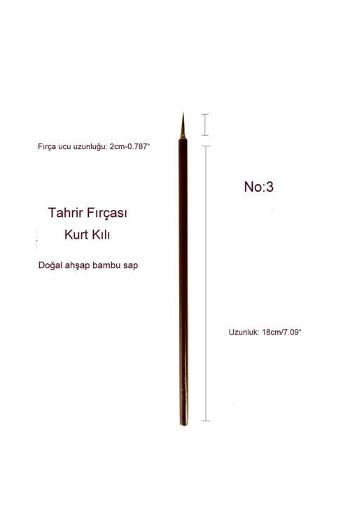 Tahrir Fırçası Kurt Kılı No:3, Çini, Seramik, Tezhip, Minyatür, Boyama, Hobi İşleri-1 Adet