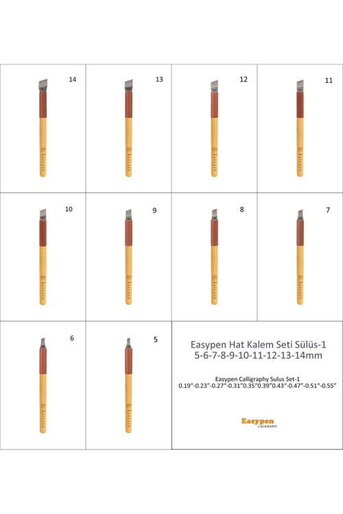 Easypen Sülüs Hat Kalemi Seti-1 El Yapımı 5-14Mm Arası-10 Kalem