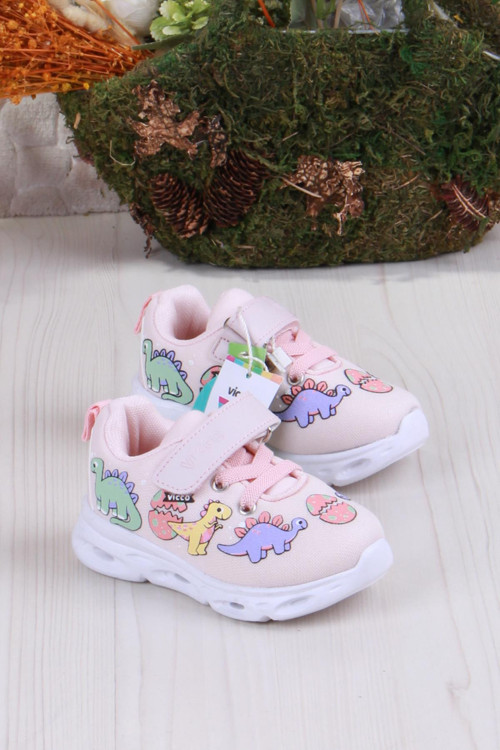 346.B25Y.171 Pudra Dino Işıklı Kız Çocuk Ayakkabı