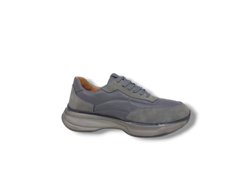 260-345 Erkek Gri Bağcıklı Hakiki Deri Casual Ayakkabı