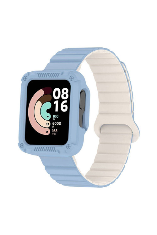 Xiaomi Redmi Watch 1 Silikon Kordon Zore Krd-105 Strap Kayış-Mavi-Starlight