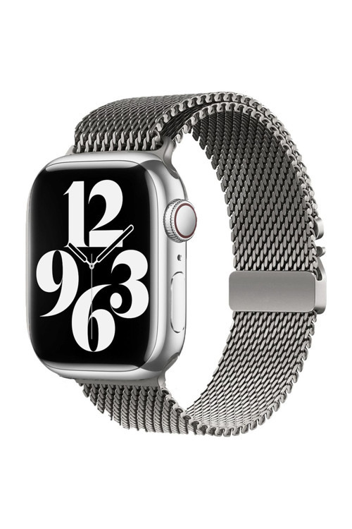 Watch 40Mm Uyumlu Zore Krd-121 Metal Hasır Kordon-Gri