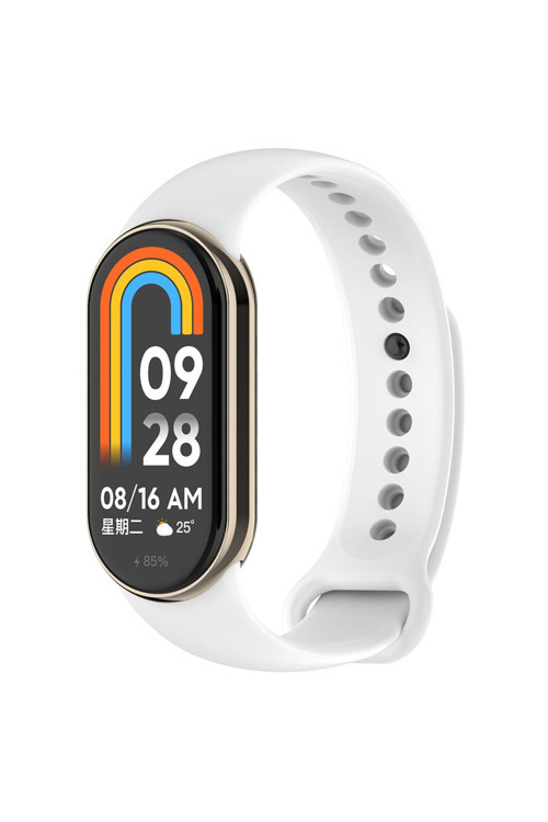Xiaomi Mi Band 9 Serisi Klasik Kordon Silikon Strap Kayış-Beyaz