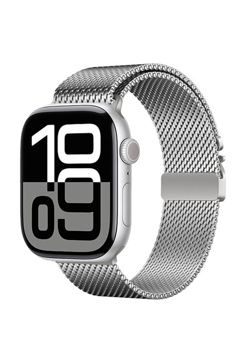 Watch 40Mm Uyumlu Zore Krd-121 Metal Hasır Kordon-Gümüş