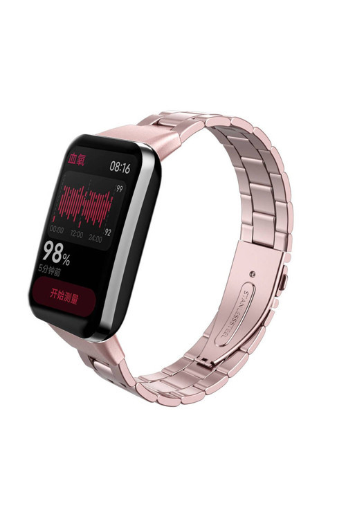 Xiaomi Mi Band 7 Pro Krd-04 Metal Kordon-Pembe