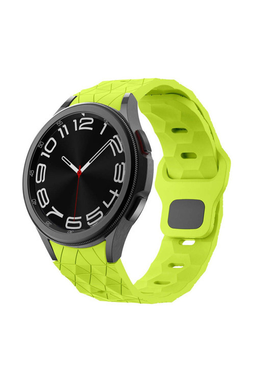 Galaxy Watch 5 Pro 45Mm Zore Krd-116 20Mm Futbol Desenli Spor Tasarımlı Silikon Kordon-Yeşil