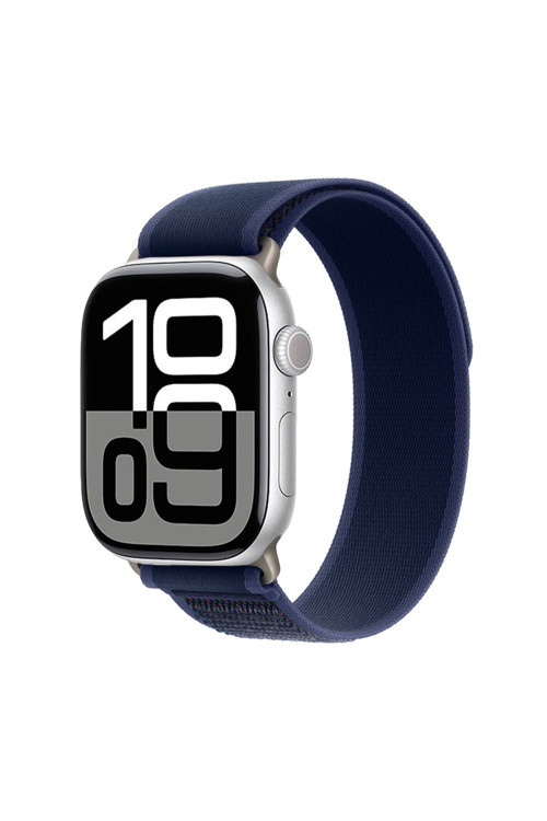 Watch 10 46Mm Uyumlu Zore Krd-77 Hasır Kordon-Mavi