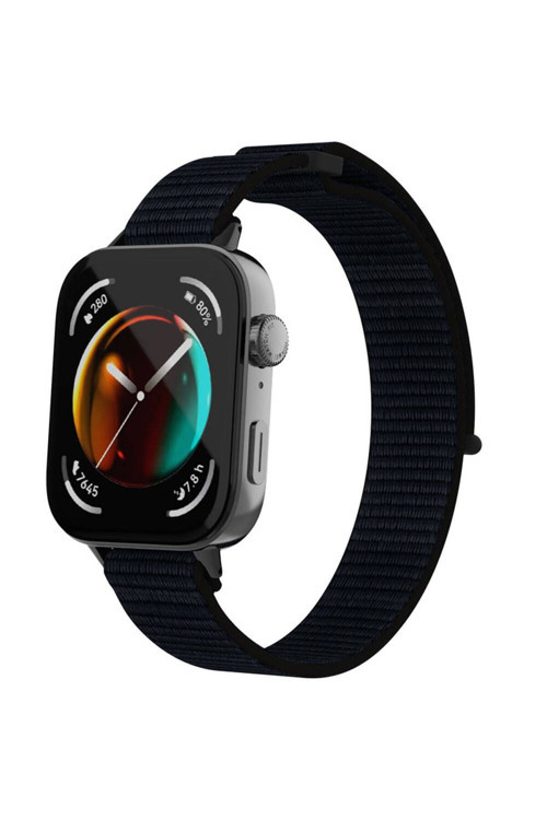 Huawei Watch Fit 3 Zore Krd-03 Hasır Kordon-Siyah
