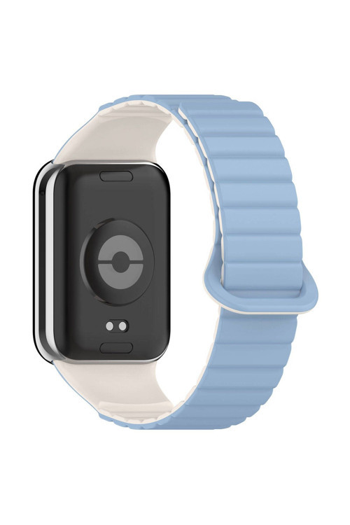 Xiaomi Redmi Watch 4 Silikon Kordon Zore Krd-105 Strap Kayış-Mavi-Starlight