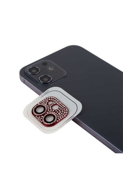 İphone 12 Mini Uyumlu Zore Cl-08 Kamera Koruyucu-Kırmızı