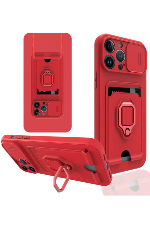 İphone 13 Pro Max Uyumlu Pelit Kılıf-Kırmızı