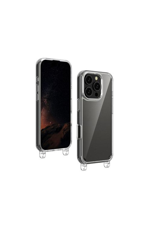 İphone 16 Pro Uyumlu Kılıf Zore X-Rop Kapak-Şeffaf