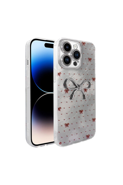 İphone 14 Pro Max Kılıf Kamera Korumalı Figürlü Zore Ponti Silikon Kapak - Açık Mavi