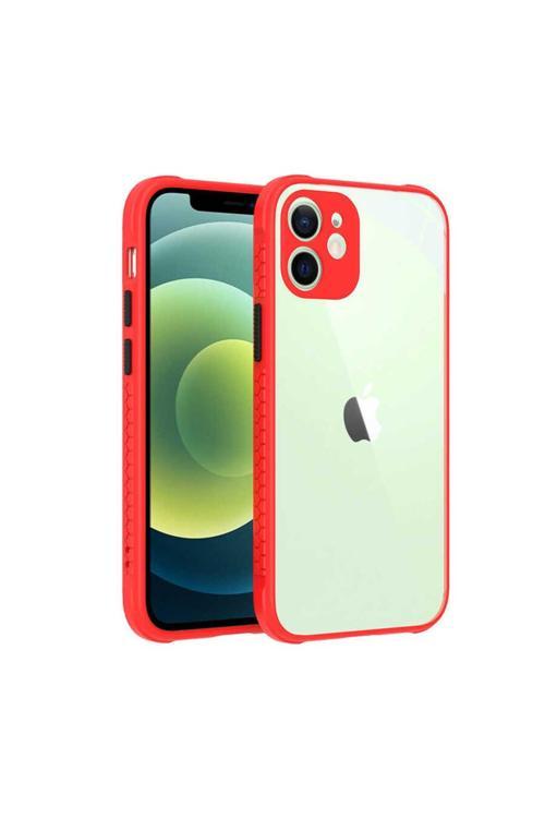 İphone 12 Uyumlu Kaff Kılıf-Kırmızı