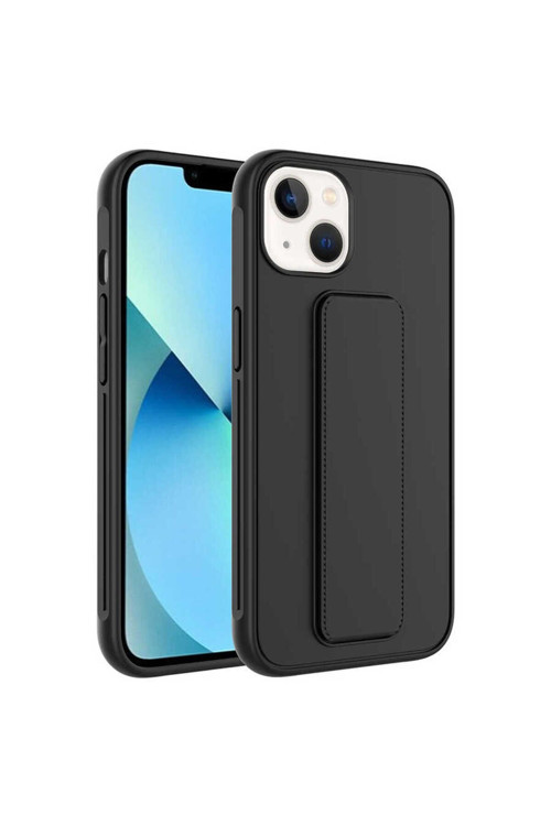 İphone 14 Plus Uyumlu Zore Qstand Kılıf-Siyah