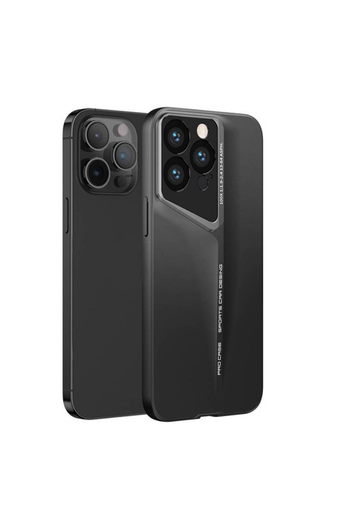 Apple İphone 14 Pro Max Kılıf Ultra İnce Kamera Korumalı Sert Rubber Zore Procase Kapak-Siyah