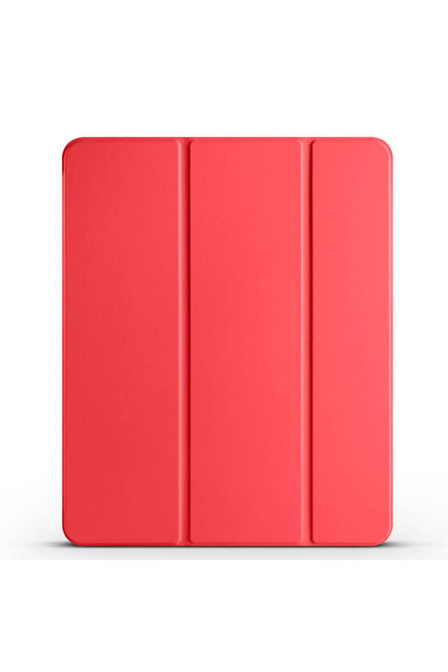 İpad Air 13 2025 M3 Zore Smart Cover Kalem Bölmeli Standlı 1-1 Kılıf - Kırmızı