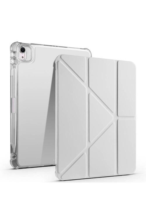 İpad Air 11 2025 M3 Kılıf Zore Tri Folding Kalem Bölmeli Standlı Kılıf - Gri