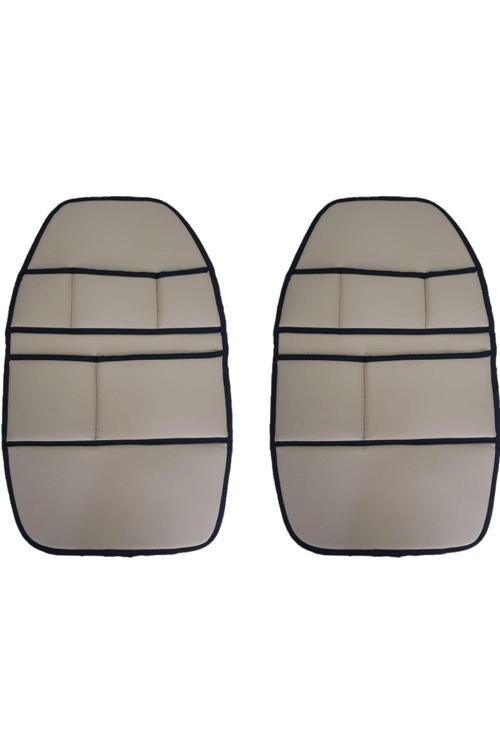 Hyundai Ix35 2010-2015 Arası Oto Koltuk Arkası Organizer Suni Deri 2 Adet Bej