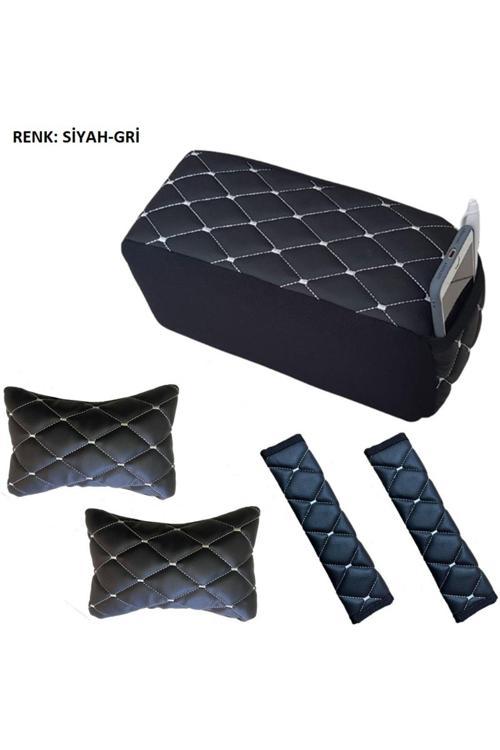 Astra G Emniyet Kemer Konforu+Kolçak+Boyunluk 1998-2009 Arası Siyah Gri