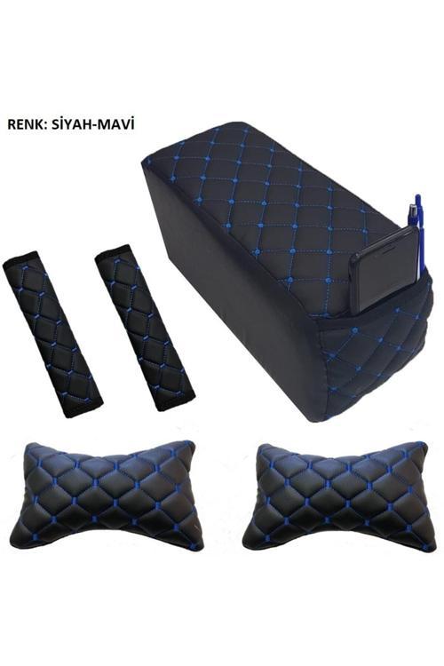 Renault 21 Concorde Emniyet Kemer Konforu+Kolçak+Boyunluk Siyah Mavi