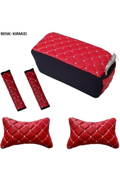 Dokker Emniyet Kemer Konforu+Kolçak+Boyunluk 2012-2021 Arası Kırmızı