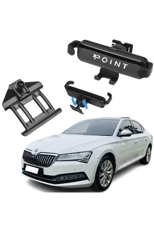 Skoda Süperb Araca Özel Cep Telefon Tutacağı Robotik Oynar Başlık 2016-2024 Arası Profesyonel Ürün
