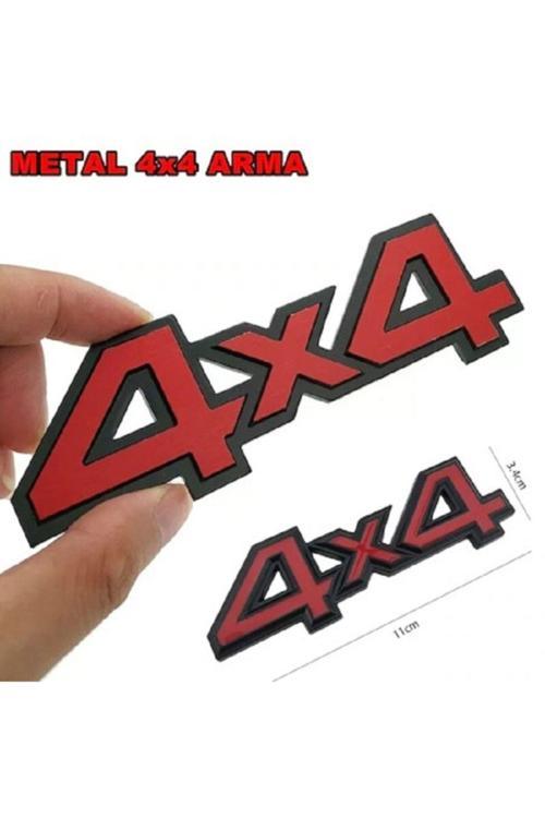 4X4 Arazi Suv Pickup Bagaj Krom Metal Logo 3D Alüminyum Malzeme
