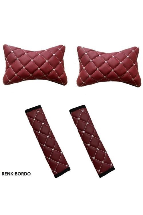 Mondeo Mk4 2008-2014 Arası Emniyet Kemer Konforu+Boyunluk Bordo