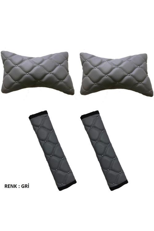 Accent Admire 2003-2005 Arası Emniyet Kemer Konforu+Boyunluk Gri