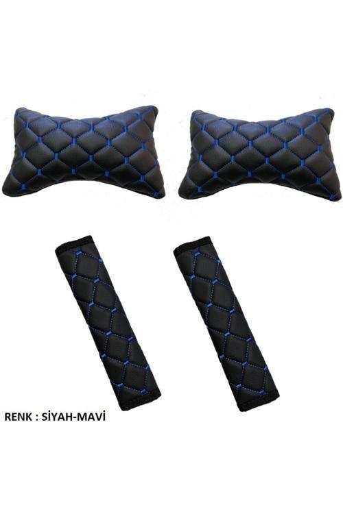 Toyota Hilux 2006-2015 Arası Emniyet Kemer Konforu+Boyunluk Siyah Mavi