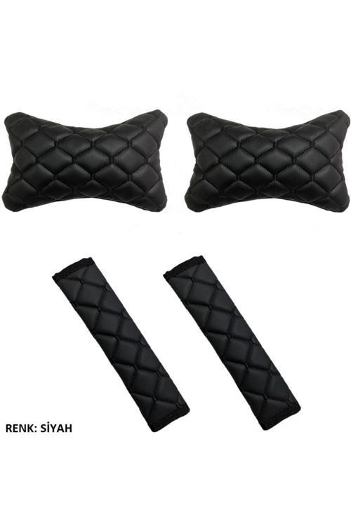 Seat Cordoba 2003-2009 Arası Emniyet Kemer Konforu+Boyunluk Siyah