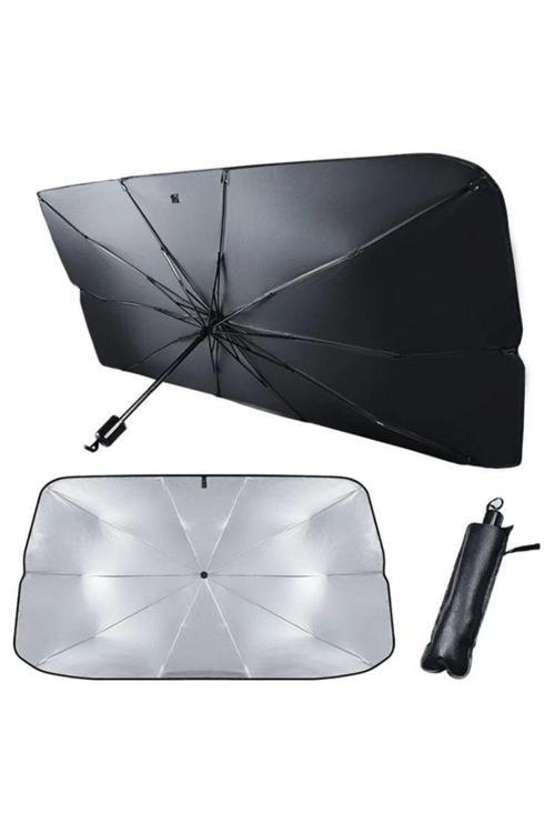 Oto Katlanabilir Güneşlik Şemsiye Ön Cam Gölgelik 118 Cm - 65 Cm Özel Kılıflı Şemsiye Güneşlik