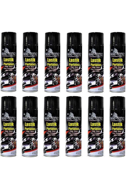 Premium Lastik Parlatıcı Tampon Parlatıcı Koruyucu Ebrayn Aerosol Sprey 500 Ml Kaliteli 12 Adet