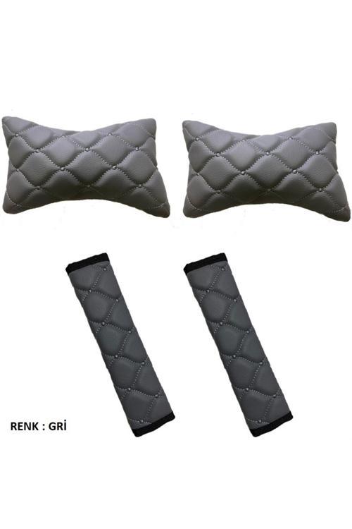 Toyota Verso 2004-2009 Arası Emniyet Kemer Konforu+Boyunluk Gri
