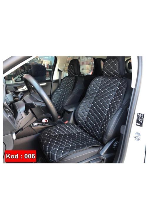 Skoda Fabia 2009 - 2014 Arası Ön Iki Lüks Koltuk Minderi Mnd006