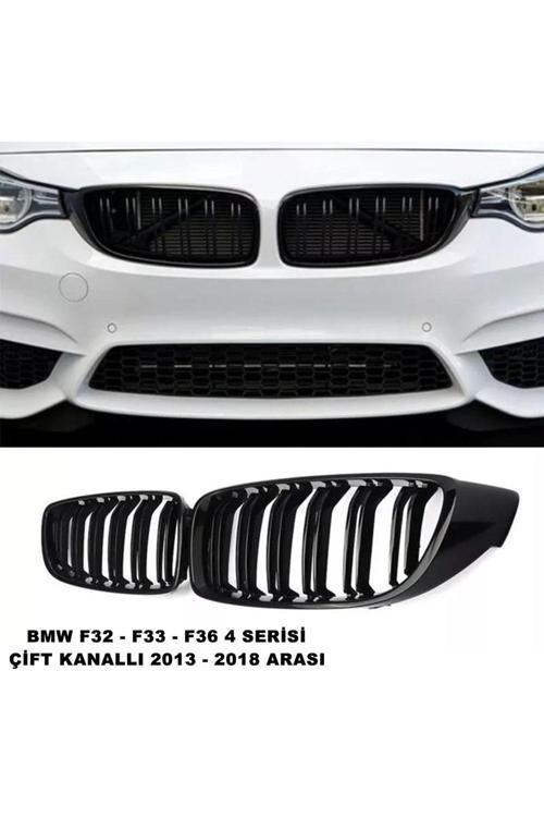 Bmw F33 4 Serisi Uyumlu M4 Ön Panjur Izgara Çift Kanal 4 Seri Tüm Kasalar Piano Black 1.Kalite