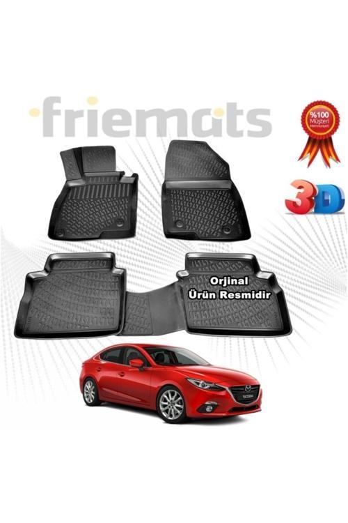 Mazda 3 Hb 3D Havuzlu Paspas 2013-2020 Arası Siyah 4 Parça Set -