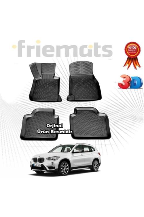 Bmw X1 3D Paspas Havuzlu 2010 - 2015 Arası Siyah 4 Parça Set -