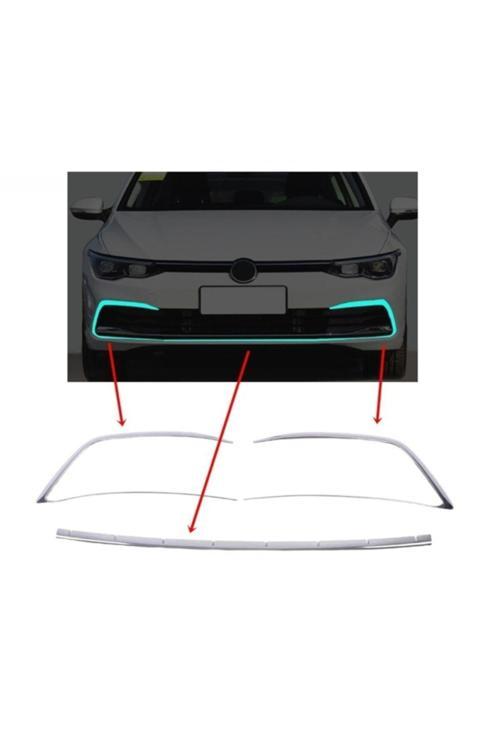 Golf 8 Ön Tampon Sis Çerçeve Nikelajı 2020 Sonrası 3 Prç P. Çelik