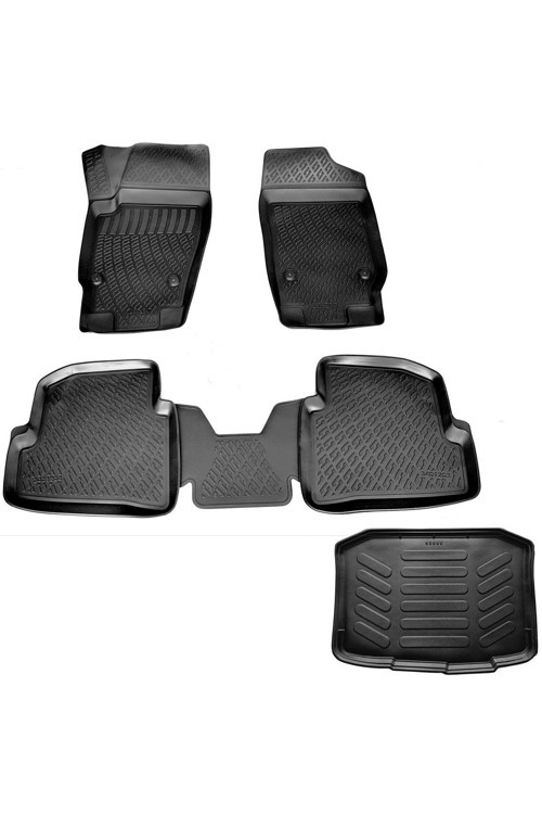 Seat Ibiza 3D Havuzlu Paspas + 3D Bagaj Havuzu 2009-2017 Arası Marka Tmd Grup Uyumlu