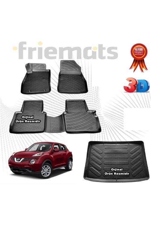 Nissan Juke 3D Havuzlu Paspas + 3D Bagaj Havuzu (Alt) 2015-2020 Arası