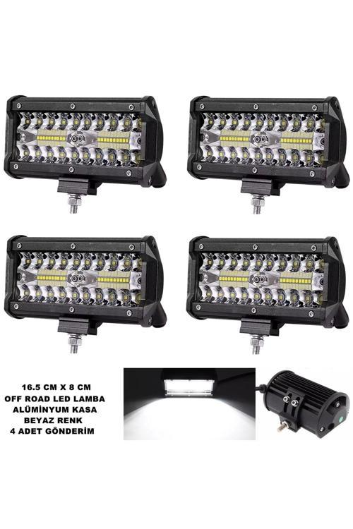 Off Road Power Led Lamba Beyaz Sabit Led 8 X 16,5 Cm Uyumlu 4 Adet