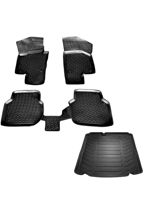 Vw Jetta 3D Havuzlu Paspas + 3D Bagaj Havuzu Cepsiz 2015-2019 Arası