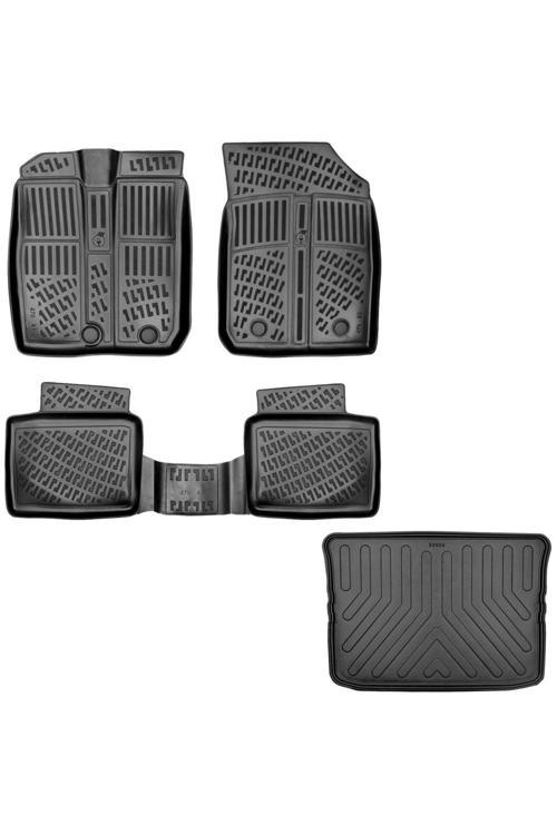 Dacia Spring 3D Havuzlu Paspas Elektrikli Araç Uyumlu + 3D Bagaj Havuzu 2021 Sonrası